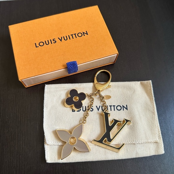 EUC Louis Vuitton Fleur de Monogram Key Ring/Bag Charm - Picture 7 of 8